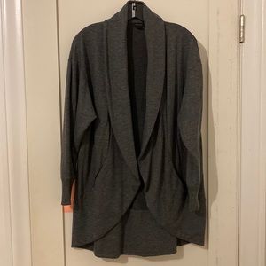 Theory Charcoal Grey Maternity Shawl collar jacket size medium